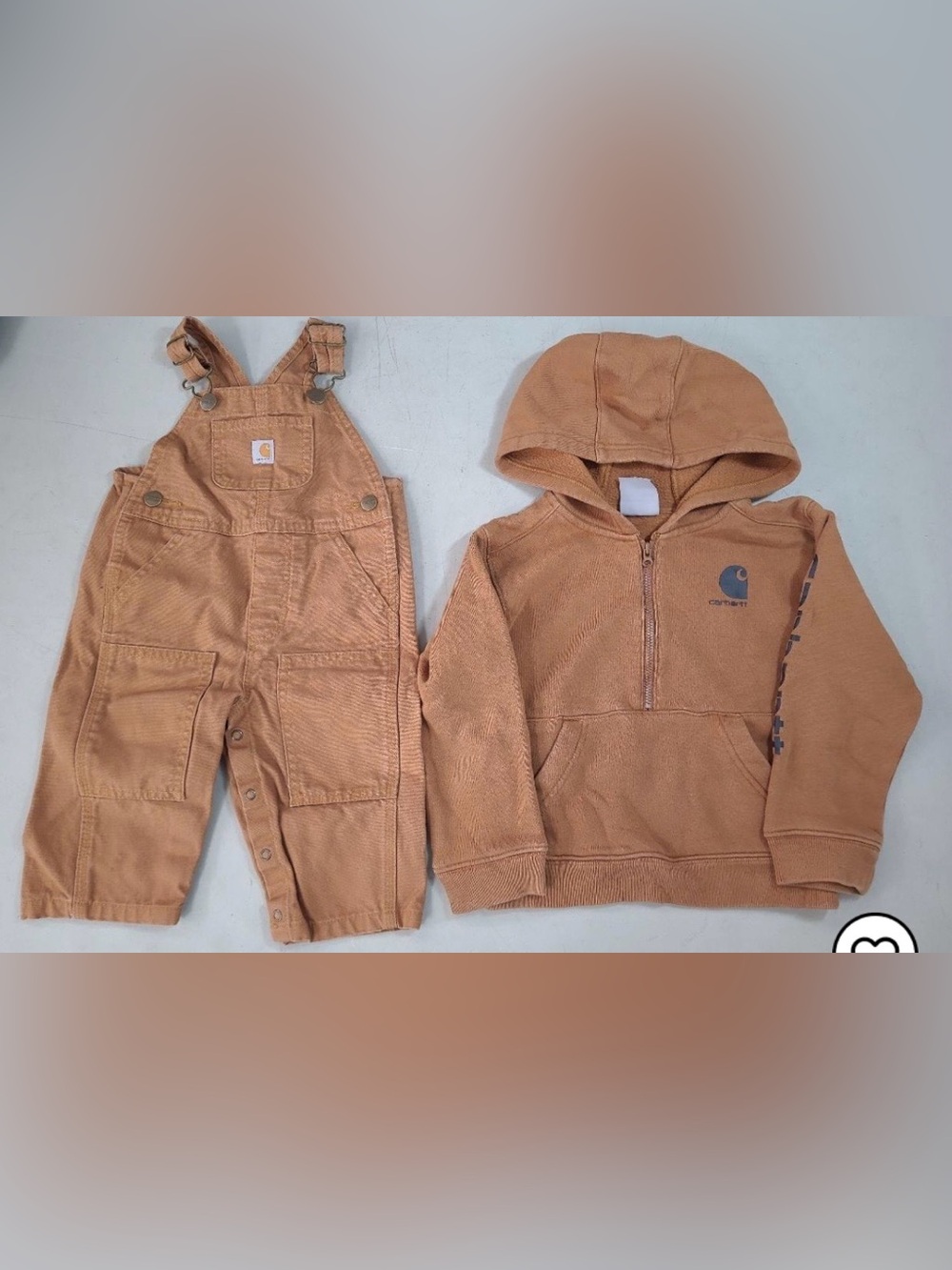 Carhartt Toddler Canvas Overalls 9M,
Hooded Sweatshirt 3Т